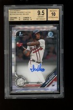 2019 1st Bowman Chrome Isranel Wilson Atlanta Braves BGS 9.5 10 Auto