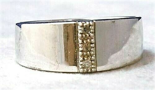 Sterling Today Tomorrow and Always Ring Band 3 Small Diamonds Accents ...
