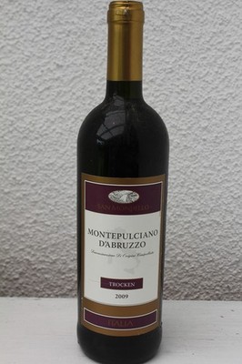 2009 Montepulciano d'Abruzzo San Mondello Rotwein Wein Flasche Geburtstagsdeko