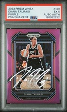 Diana Taurasi 2023 Prizm WNBA Purple Prizm Signed Card #129 PSA 5 60/149