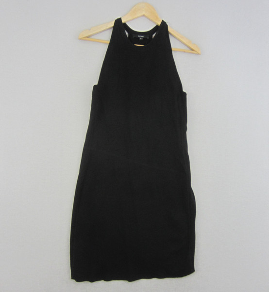 Piper Dress Womens 10 Black A-Line Sleeveless Knee Length Pockets Casual Coastal