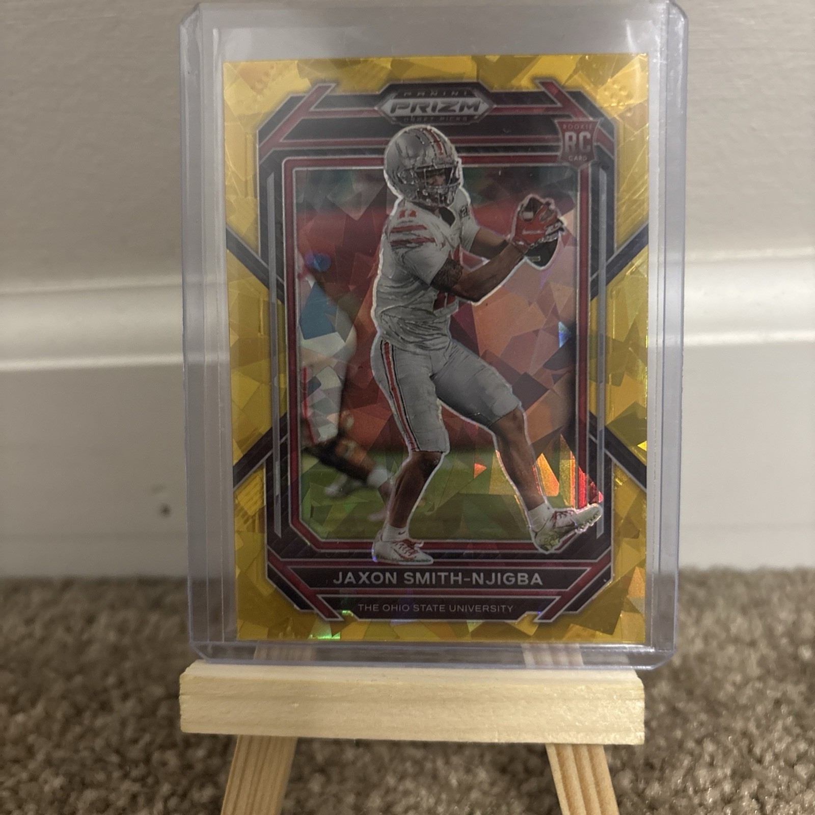 2023 Panini Prizm Draft Picks - Jaxon Smith-Njigba #135 Gold Ice Prizm (RC)