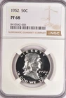 1952 Franklin Half Dollar Proof NGC PF 68 PR68 Gem Silver Coin 50C