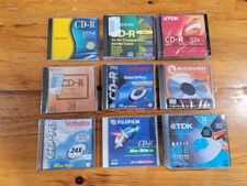 18 Recordable CD+R Lot - TDK, Verbatim, Sony & More - New Sealed