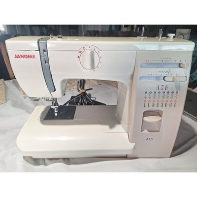 Janome 415 Mechanical Sewing Machine Tested Working Manual Accessories Vintage