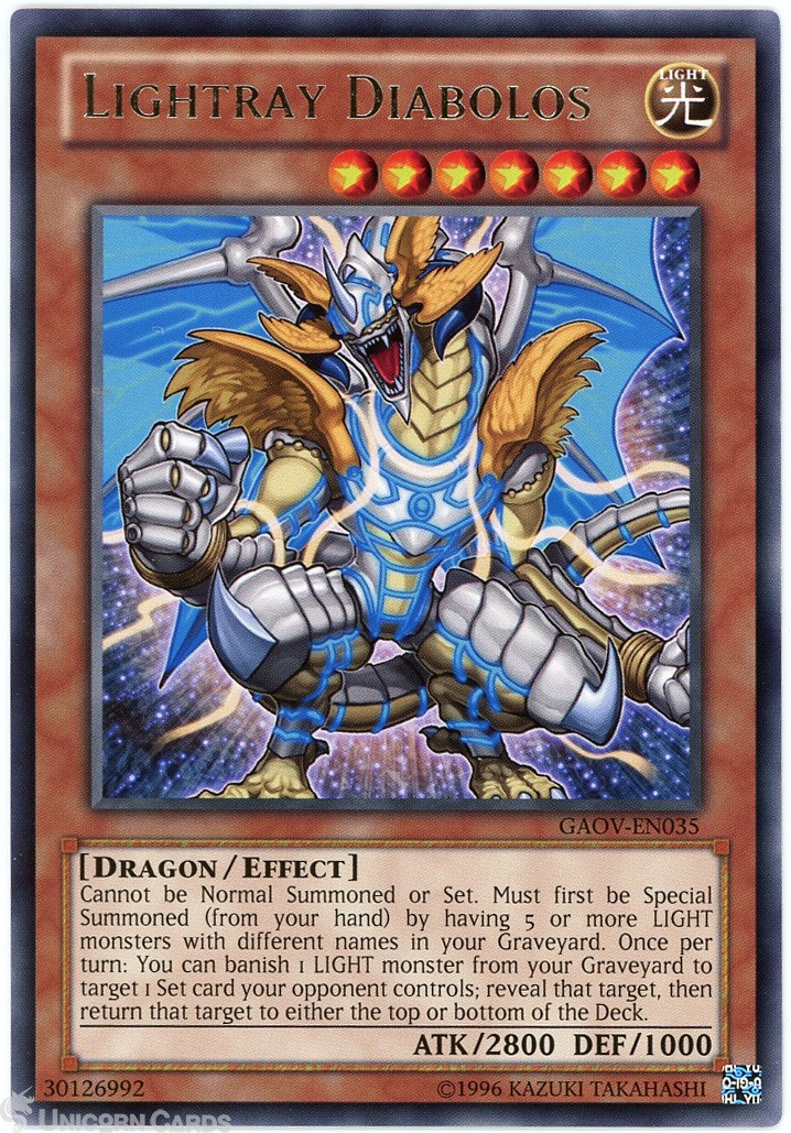 GAOV-EN035 Lightray Diabolos Rare UNL Edition Mint YuGiOh Card
