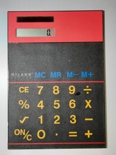Vintage Milano Series Designer Thin Profile Solar Calculator Tested Working