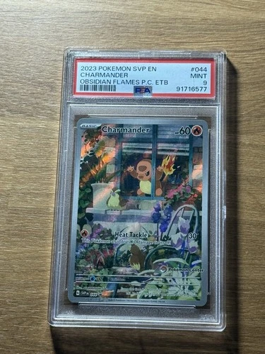 Pokemon Charmander 044 Obsidian Flames PC ETB Exclusive 2023 Promo PSA 9 Mint