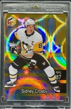 Sidney Crosby RARE GOLD SCOPE REFRACTOR  INVESTMENT CARD PENGUINS HOF MINT