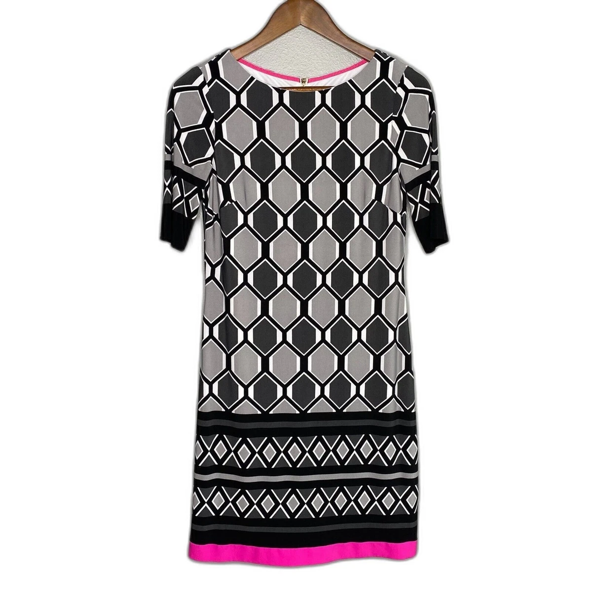 eliza j print jersey shift dress Eliza J Tile Graphic Print Jersey Shift Dress