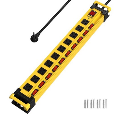 Power Strip 10 Outlet,3300J Surge Protector with Individual Switches,9FT Cord...