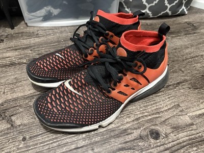 Nike Air Presto Ultra Flyknit Black Bright Crimson Men s Size 10
