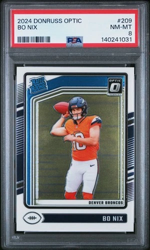 2024 PANINI DONRUSS OPTIC #209 BO NIX ROOKIE RC PSA 8