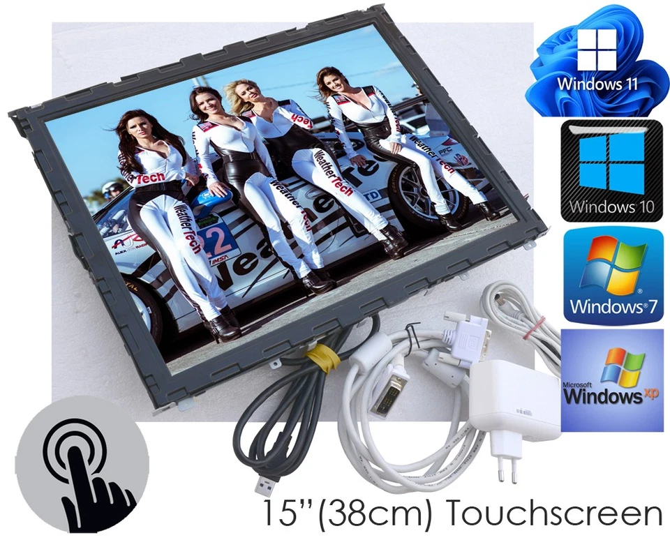 Moniteur Tactile Openframe IRDA 15" 38Cm 1024x768 4:3 F Windows XP 10 11