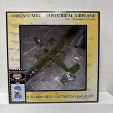 Model Power Diecast Historical Airplane B-25J Mitchell Bomber Georgies Gal 1:100