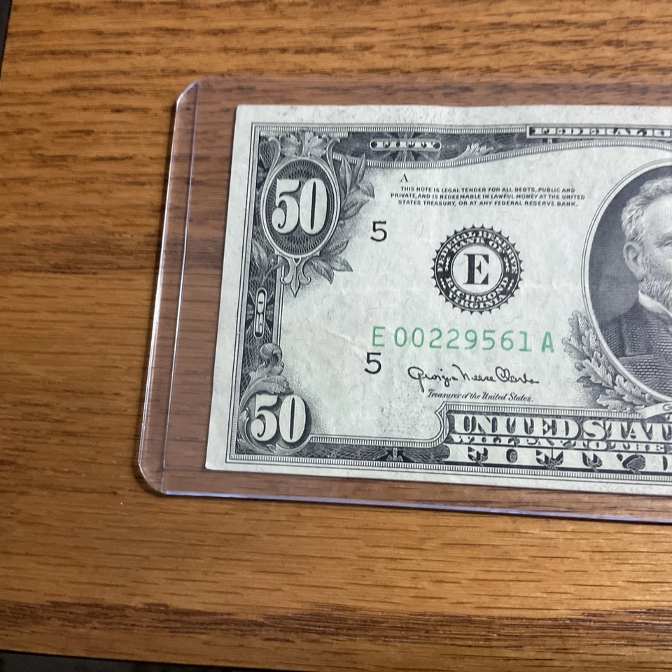 Very Fine Series 1950 $50 Richmond district  Federal Reserve Note - Image 2 of 4