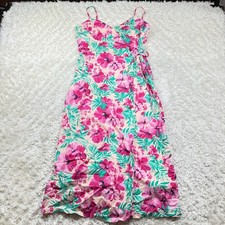 J. Crew Dress Women's 2 Floral Wrap Pink Green Sundress Summer Vacation Resort