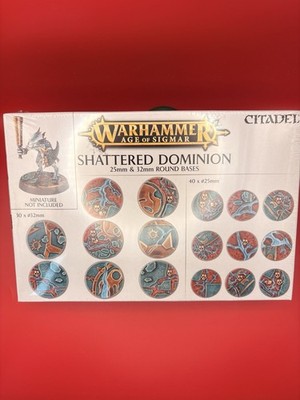 Warhammer Age Of Sigmar Shattered Dominion 25mm & 32mm Round Bases Brandneu 