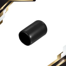 25 x Rubber End Caps 1/2" 13mm ID Vinyl Round End Cap Cover Black