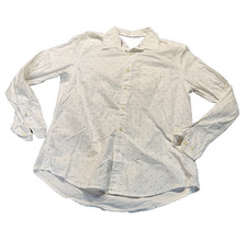 Tommy Hilfiger Men s All over H Print Button Up Shirt Long Sleeves Size L Ivory
