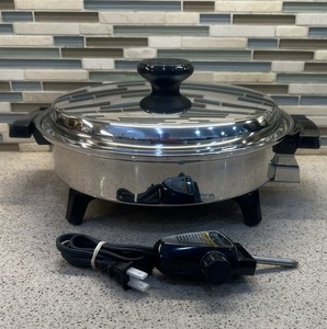 Lifetime Regal Ware 12β Oil Core Stainless Steel Electric Skillet LT212OCU