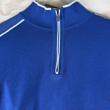 VTG St. Croix Collections 1/4 Zip Pullover Mens 2XL White Casual USA Made Y2K