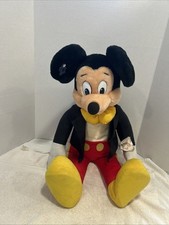 Vintage Disney Mickey Mouse Plush Stuffed Animal Tuxedo 27" Applause W/Tag EUC
