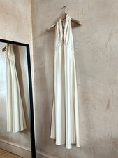reformation cream wedding guest dress size 8