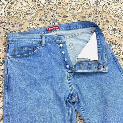 S, Size 34] Supreme Selvedge Denim Jeans Made in Japan Stone