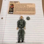 1982 GI JOE Missile Commander 'Hawk' [broken elastic] & Card