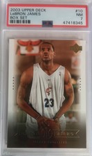 2003 UD LeBRON JAMES BOX SET PSA 7 NM #10 RC