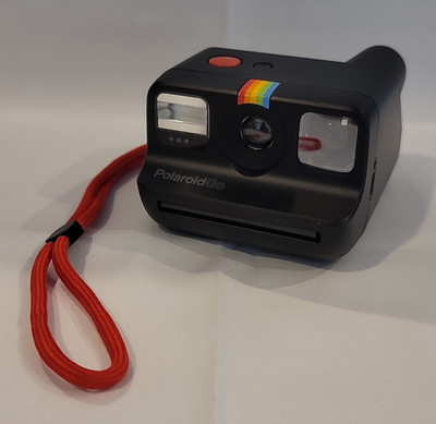 Polaroid Go Instant Camera Black w/ Red Wrist Strap Gen 1 - Used Once