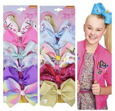 JoJo Siwa Hair Bows Clips 12pcs Set Rainbow Ribbon Handmade Girls Accessories