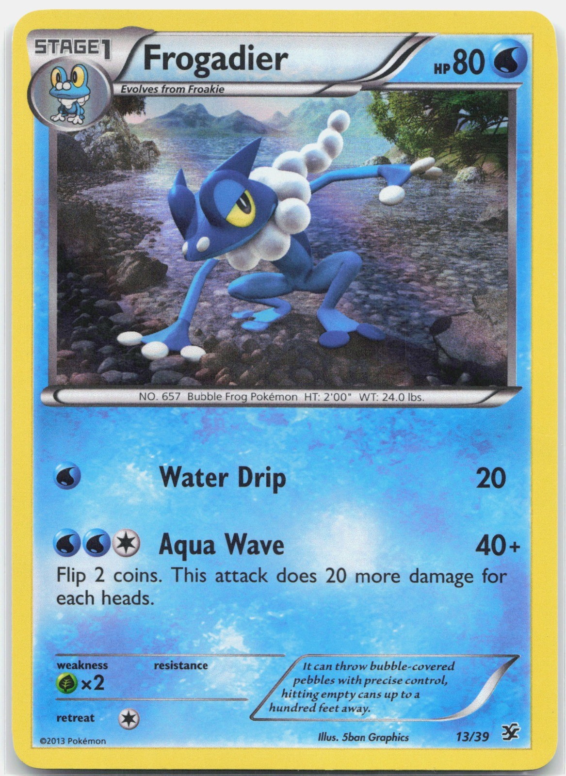 Frogadier Common Kalos Starter Set KSS Water Holo 13/39 2013 LP