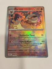 Pokemon TCG Prismatic Evolutions Flareon 013/131 Master ball Reverse Holo NM