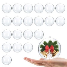 Weihnachtskugeln 20 St&uuml;ck 6cm Transparent Plastikkugeln zum Bef&uuml;llen Deko