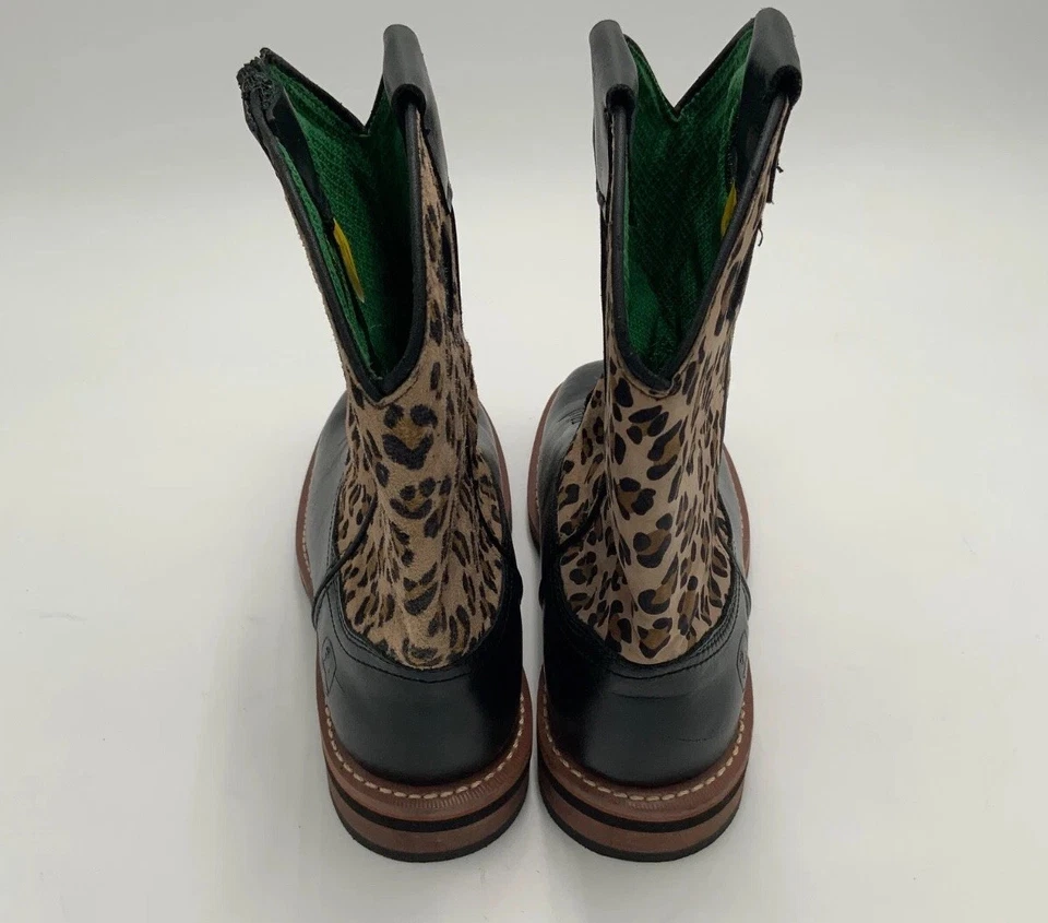 Botas Niña John Deere "Growin' Like A Weed" Cuero Leopardo 4 M *NOTA* Foto 2 de 4