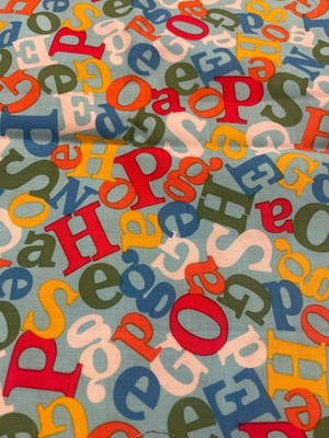 36  x 43  Cotton quilting fabric #13057 Celebrate Dr. Seuss! Alphabet print