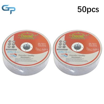 50 Pack 6''x.045''x7/8'' Cut-off Wheel - Metal & Stainless Steel Cutting Discs