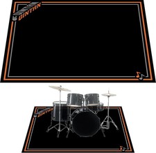 Drum Rug, Mat with 5'3" x 3'11" Rectangular , Orange Gray