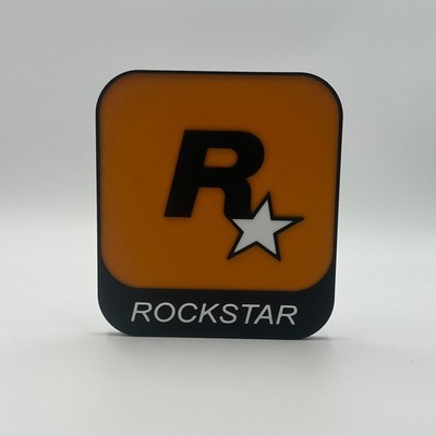 Rockstar Games Logo Sign Grand Theft Auto GTA Red Dead Redemption Display