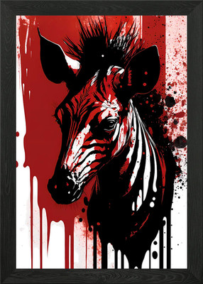 Okapi Ink Painting Framed Wall Art Poster Canvas Print Picture