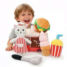 Cooking Play Set for Toddlers Cat Baby Toys 6-12 Months Interactive Stuffed A...