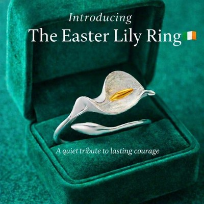 Die Osterlilie Ring 18 Karat vergoldet Sterlingsilber