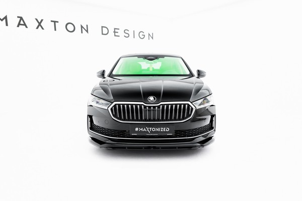 Maxton Design Frontlippe V.1 Passend FüR Skoda Superb Mk4 Schwarz Hochglanz-image