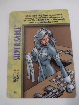 1996 Fleer Marvel Over Power Trading Card Game Silver Sable Battle Plans