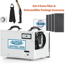 ALORAIR 120 Pt crawl space dehumidifier for basement commercial, with drain hose