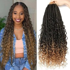 Lickran Box Braids Crochet Hair 8 Packs 18 Inch T27 