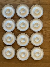 Seltmann Weiden Eierbecher Trio Nero mit Ablage 12 Stück Porzellan TOP