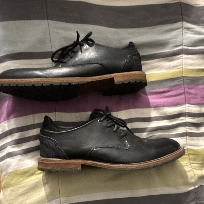 Bull Boxer Men’s size 11 Black Leather Lace-Up Oxford Dress Shoes Round toe 